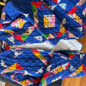 Lisa Says Gah Vibrant Blue Patchwork quilted jacket